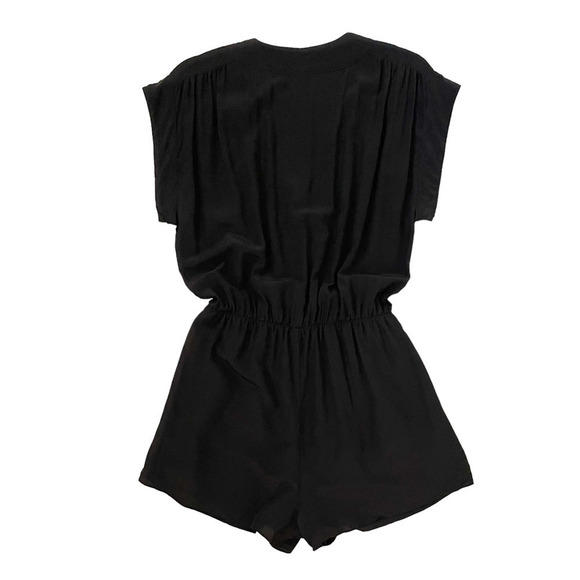 Babaton Corbett Romper - Silk Jumpsuit - Black - Size M - Picture 4 of 7